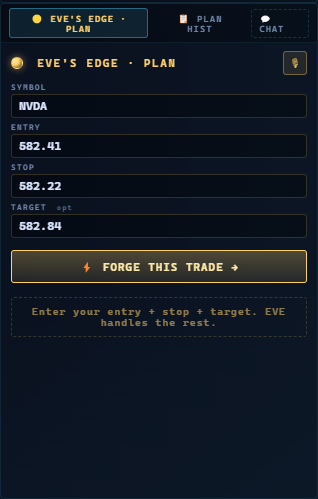 EVE's Edge — the personalized edge widget.